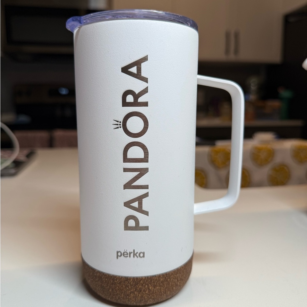 Pandora White Travel Mug